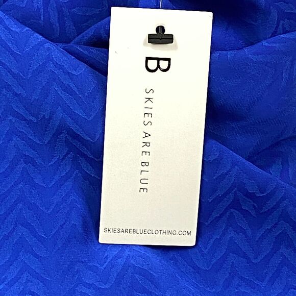 Skies Are Blue Dress Womens 3X Blue Lined Cinched Waist Round Neck Pullover - Picture 2 of 16